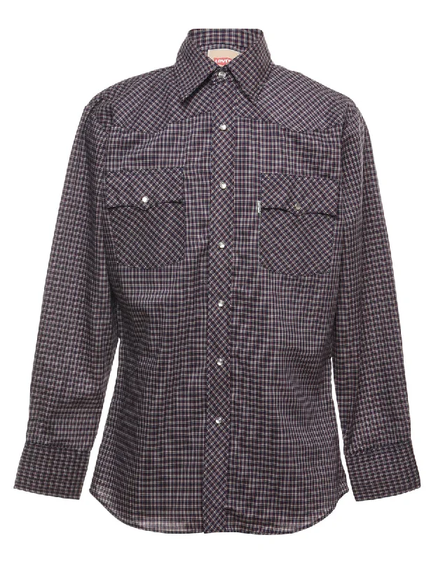 Levi's Checked Western Shirt - M Elegant Classic Vintage