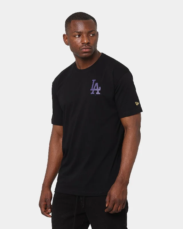 New Era Los Angeles Dodgers Oversized League Flip T-Shirt Black Basic T-Shirt Crew Neck Short Sleeve