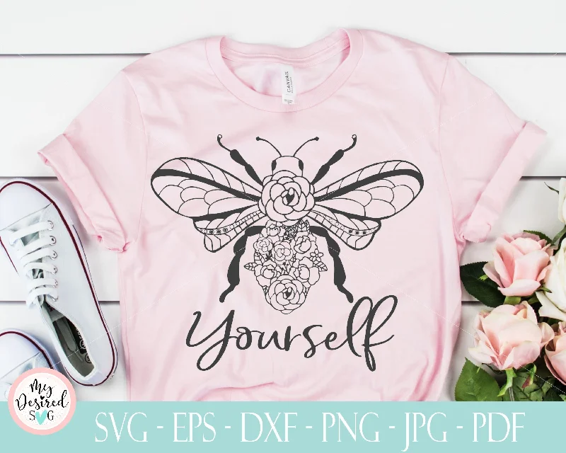 Bee Yourself tshirt, Bee Yourself svg, bee tshirt, bee tank, be yourself sweatshirt, mom shirt, teacher tshirt, be yourself svg, be yourself fitness tank top
