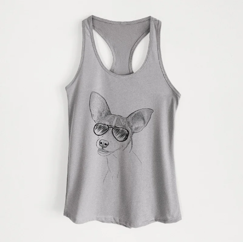 Kailani the Chihuahua Mix - Women's Racerback Tanktop grey tank top