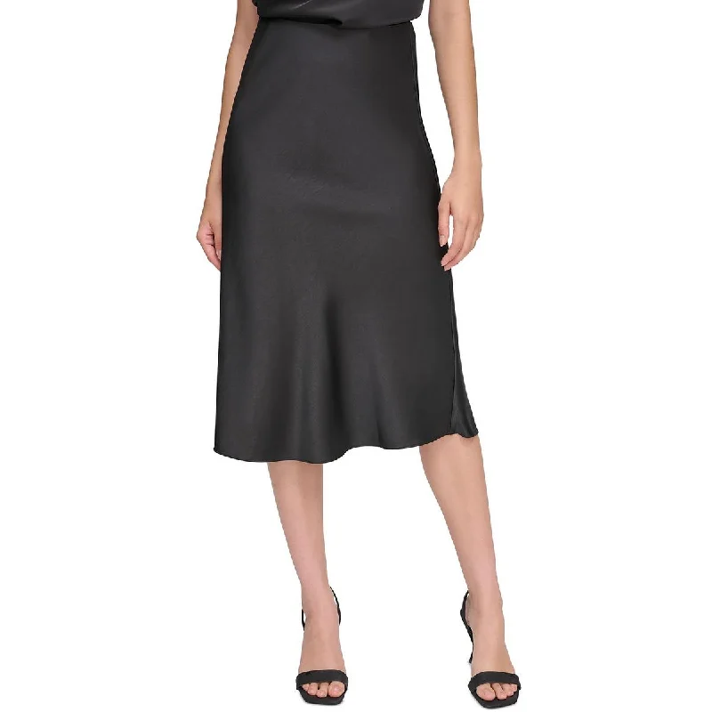 Calvin Klein Womens Satin Midi Midi Skirt wool skirt warm