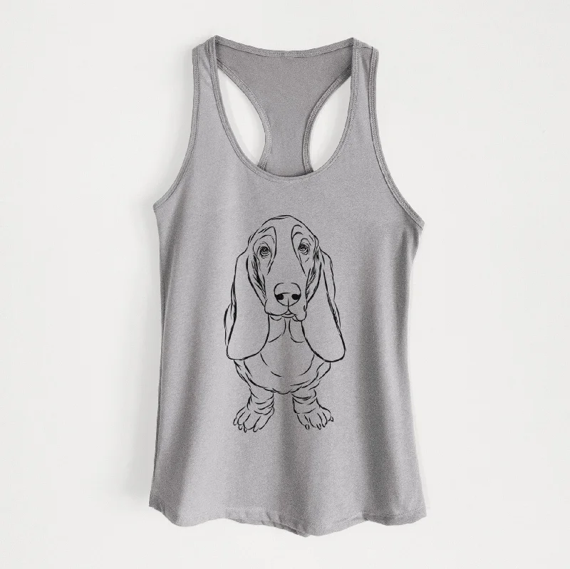 Charlie the Basset Hound - Women's Racerback Tanktop graphic tank top