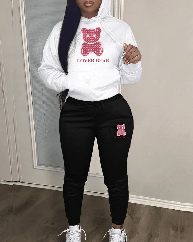Women's Suit Hooded Sweatshirt And Sweatpants Hoodie with Full-Zip Functional Layering