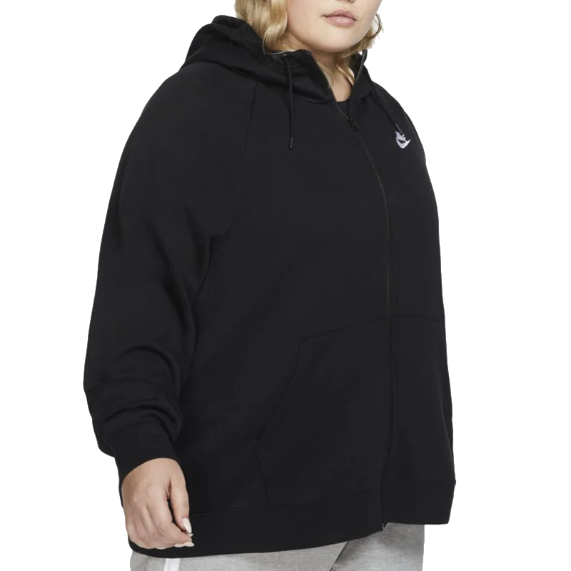 Nike Women's Plus Size Sportswear Essentials Full-Zip Hoodie - Clearance Hoodie with Crew Neck Simple Timeless