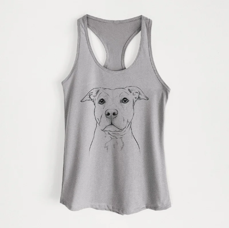 Bailey the American Staffordshire Terrier - Women's Racerback Tanktop baby blue tank