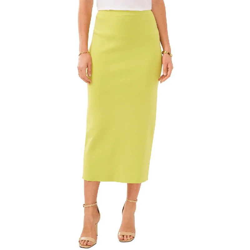 Vince Camuto Womens Pencil Pull On Midi Skirt chiffon skirt airy