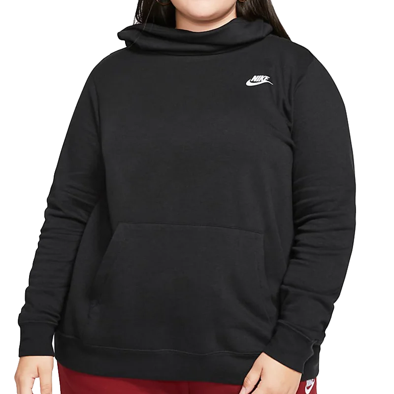 Nike Women's Fleece Funnel-Neck Hoodie (Plus Size) - Clearance Hoodie with V-Neck Classic Versatile