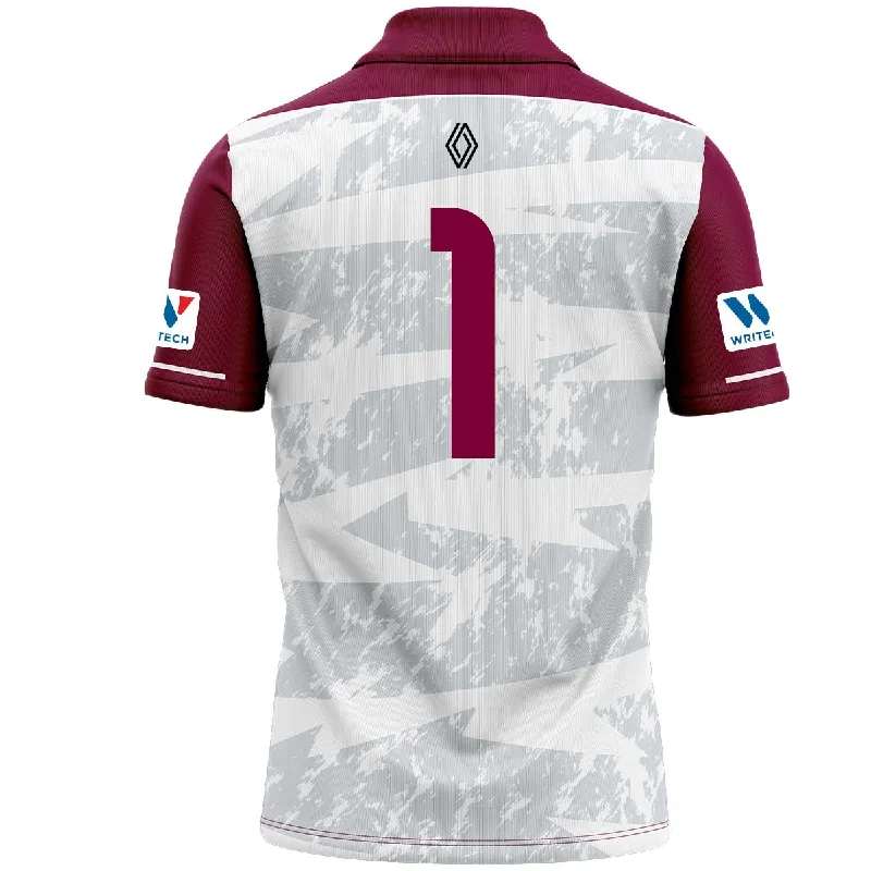 Mc Keever Westmeath GAA Numbered Goalkeeper Jersey - Adult - White/Maroon Player Fit Burgundy Jersey Tee