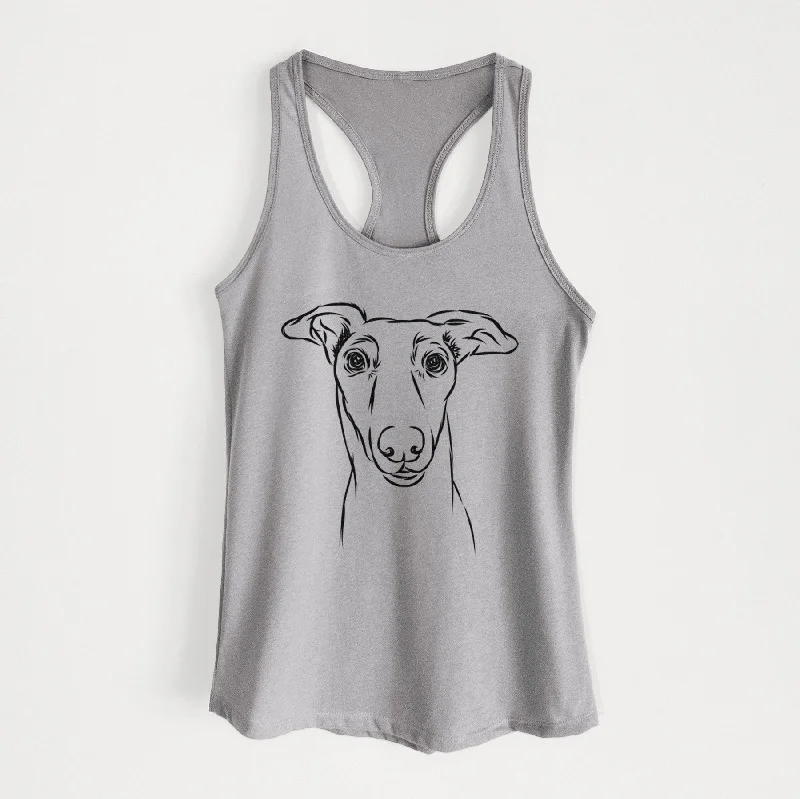 Diva the Greyhound - Women's Racerback Tanktop lace tank top