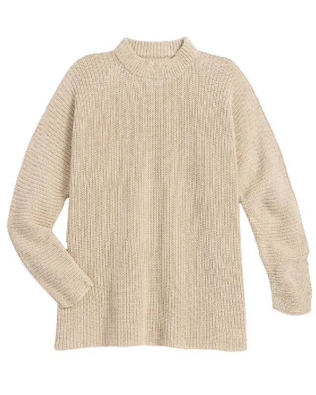 Sand Montecito Sweater High Neck Crew Neck V-Neck