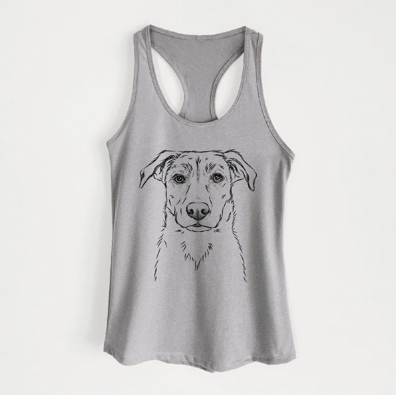 Peanut the Lab Mix - Women's Racerback Tanktop gold tank top