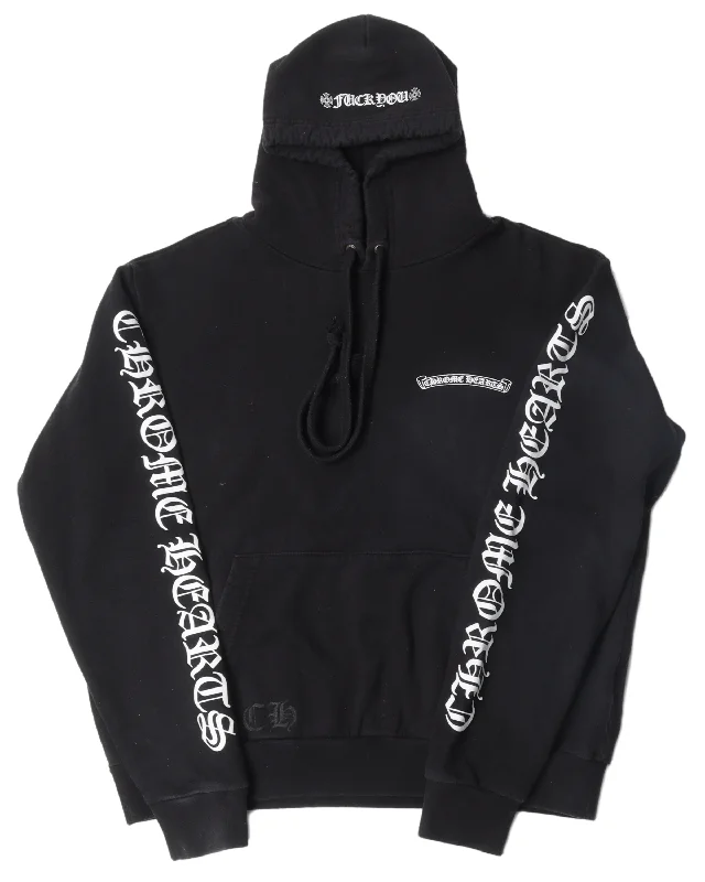 Banner Logo Hoodie Hoodie with Zipper Placket Modern Functional