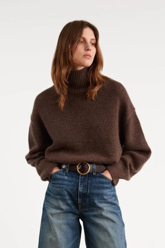 Tabitha Sweater - Redwood Melange Tailored Straight A-Line