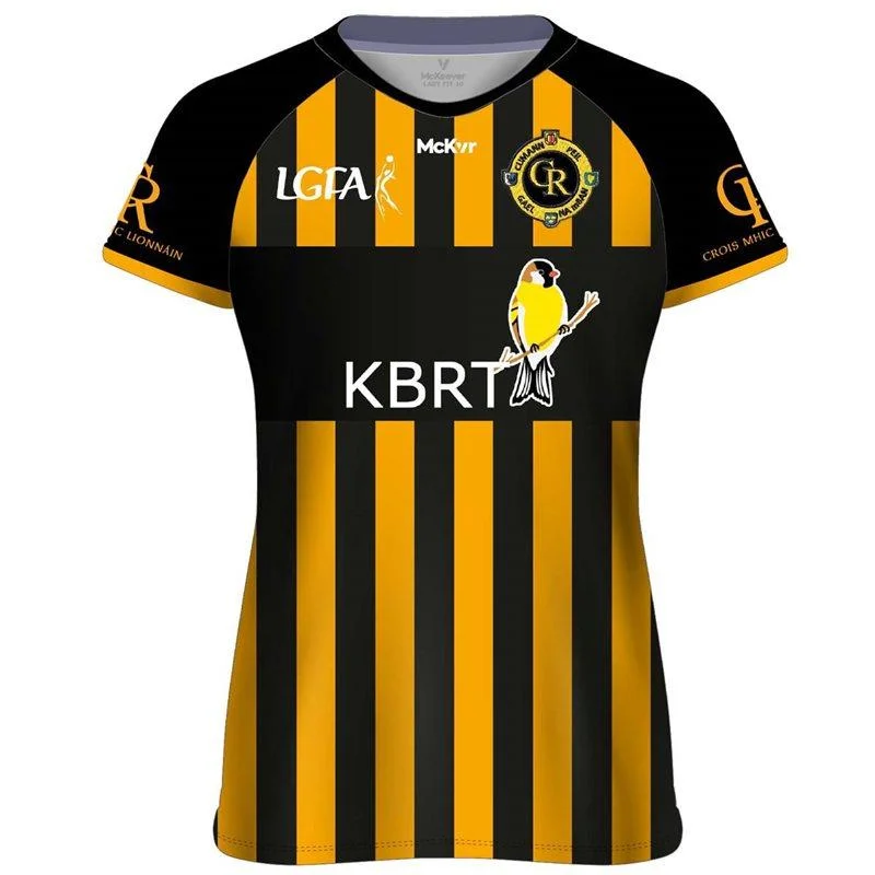Mc Keever Crossmaglen Rangers LGFA KBRT Jersey - Girls - Black/Amber Vintage Jersey Tee Mc Keever Crossmaglen Rangers LGFA KBRT Jersey - Girls - Black/Amber Vintage Jersey Tee