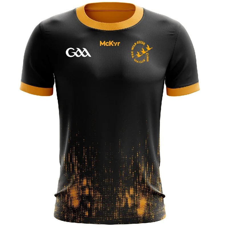 Mc Keever Wild Geese GAA Training Jersey - Womens - Black Glitch Comfortable Jersey Tee