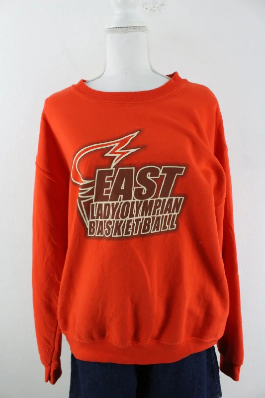 Vintage Basketball Sweatshirt (M) Hoodie with Cuffed Sleeves Snug Secure