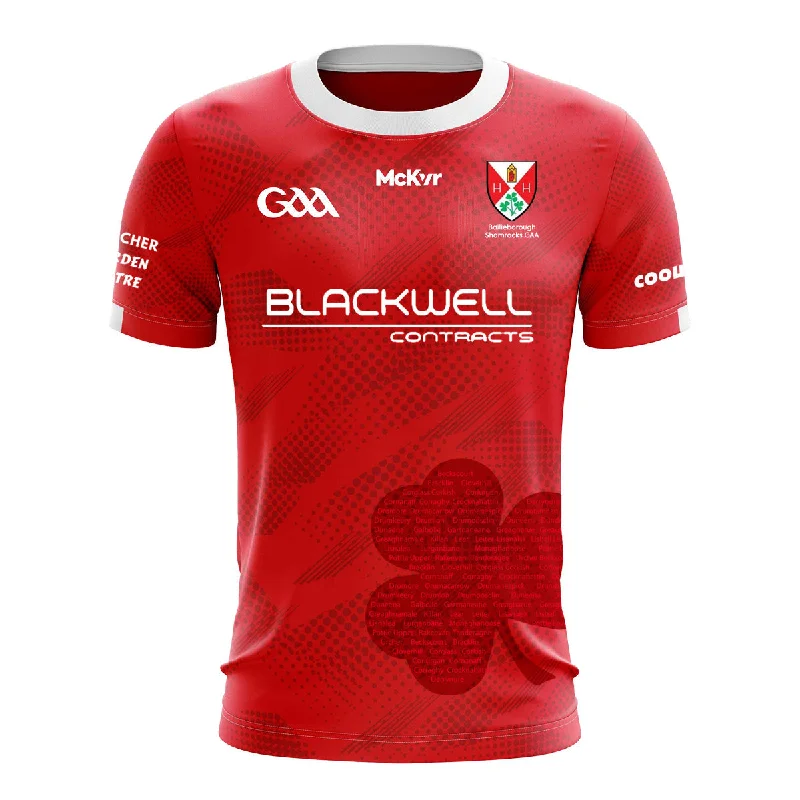 Mc Keever Bailieborough Shamrocks GAA Mens Playing Jersey - Adult - Red - Player Fit Boutique Jersey Tee