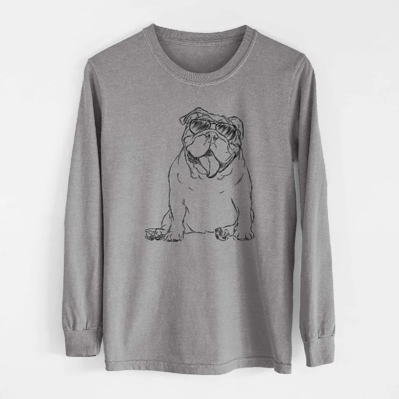 Aviators Tank the English Bulldog - Heavyweight 100% Cotton Long Sleeve lavender tank top
