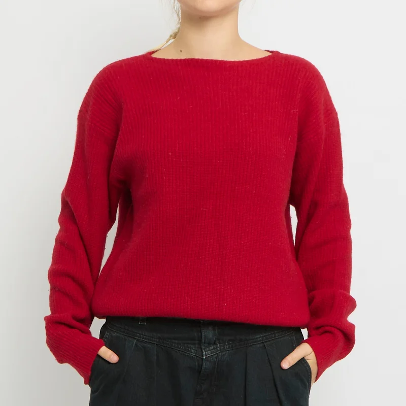 Benetton Heavy Knit Crewneck Sweater - UK 14 Terry Terry Cloth Terry Knit