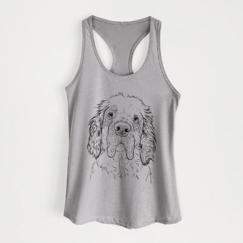 Sully the Clumber Spaniel - Women's Racerback Tanktop activewear tank top