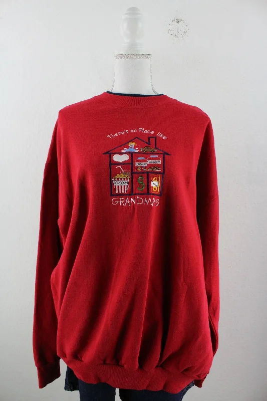 Vintage Grandma Sweatshirt  (3XL) Hoodie with Button Classic Timeless