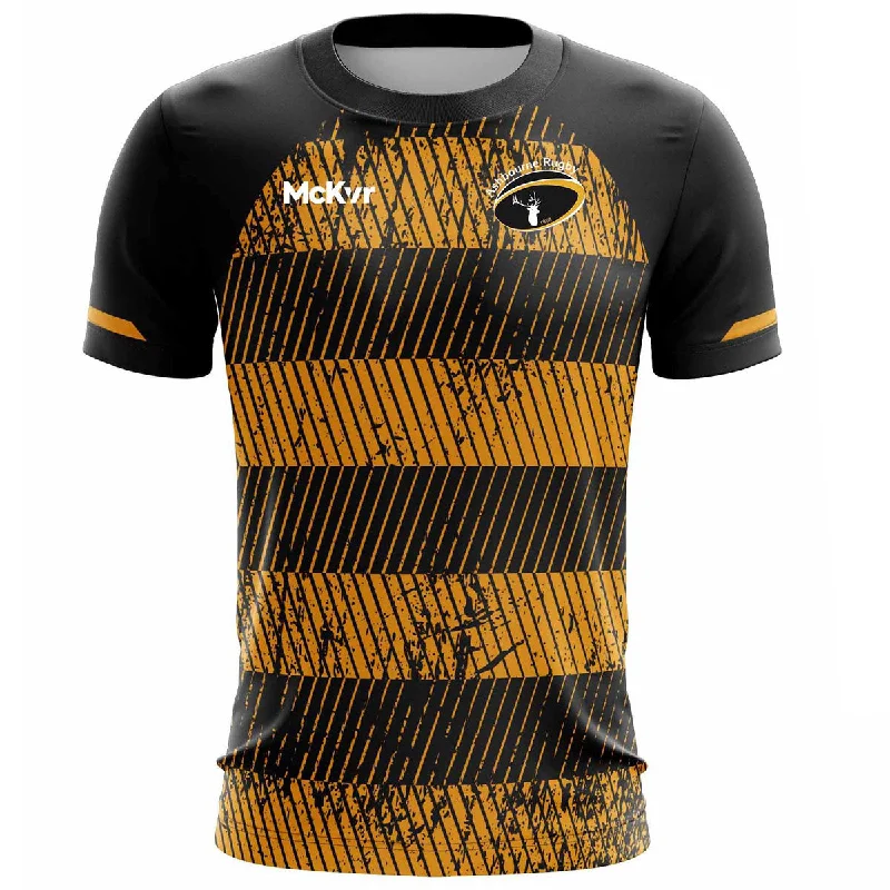 Mc Keever Ashbourne Rugby Club Training Jersey - Adult - Black/Amber Affordable Jersey Tee Mc Keever Ashbourne Rugby Club Training Jersey - Adult - Black/Amber Affordable Jersey Tee