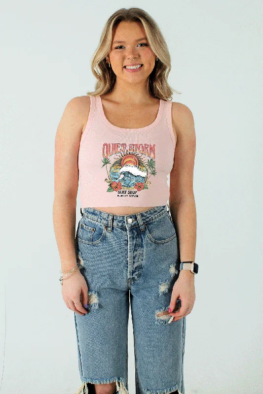Quiet Storm Vortex Wave Crop Tank Top loose fit tank