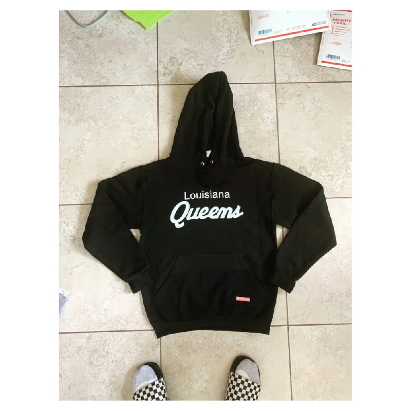 (Black) “Louisiana Queens” Hoodie Hoodie with Neon Bright Vibrant