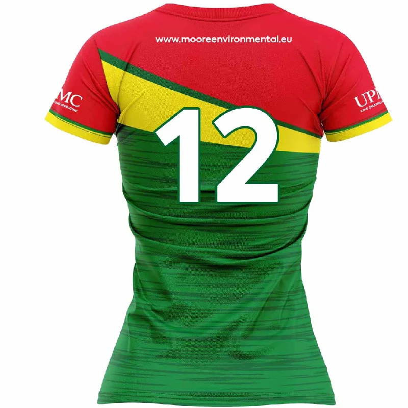 Mc Keever Carlow Ladies LGFA Official Home Numbered Jersey - Adult - Green Geometric Jersey Top Mc Keever Carlow Ladies LGFA Official Home Numbered Jersey - Adult - Green Geometric Jersey Top