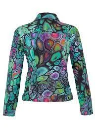 STYLE 73665 Dolcezza Knit Jacket Style Front Pockets Side Pockets Patch Pockets