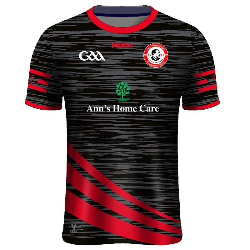 Mc Keever Na Piarsaigh Eanach Mor CLG Reserve Jersey - Womens - Grey/Red/Black Spring Jersey Blouse Mc Keever Na Piarsaigh Eanach Mor CLG Reserve Jersey - Womens - Grey/Red/Black Spring Jersey Blouse