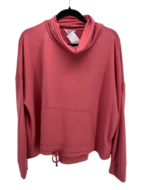 Danskin Women Size XXL Pink CD Athleisure Hoodie Hoodie with Hem Contrast Bold Stylish