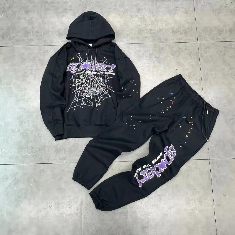 Brushed black purple pattern