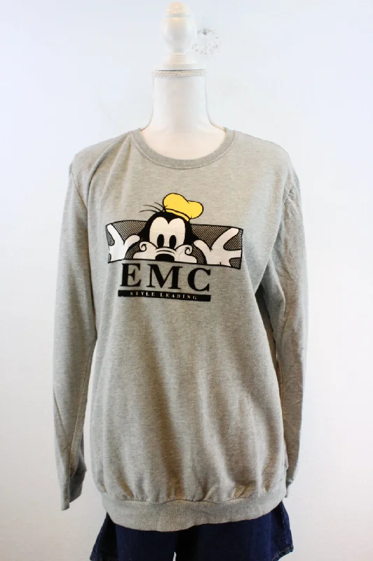 Vintage EMC Sweatshirt (XXL) Hoodie with Tied Waist Feminine Flattering