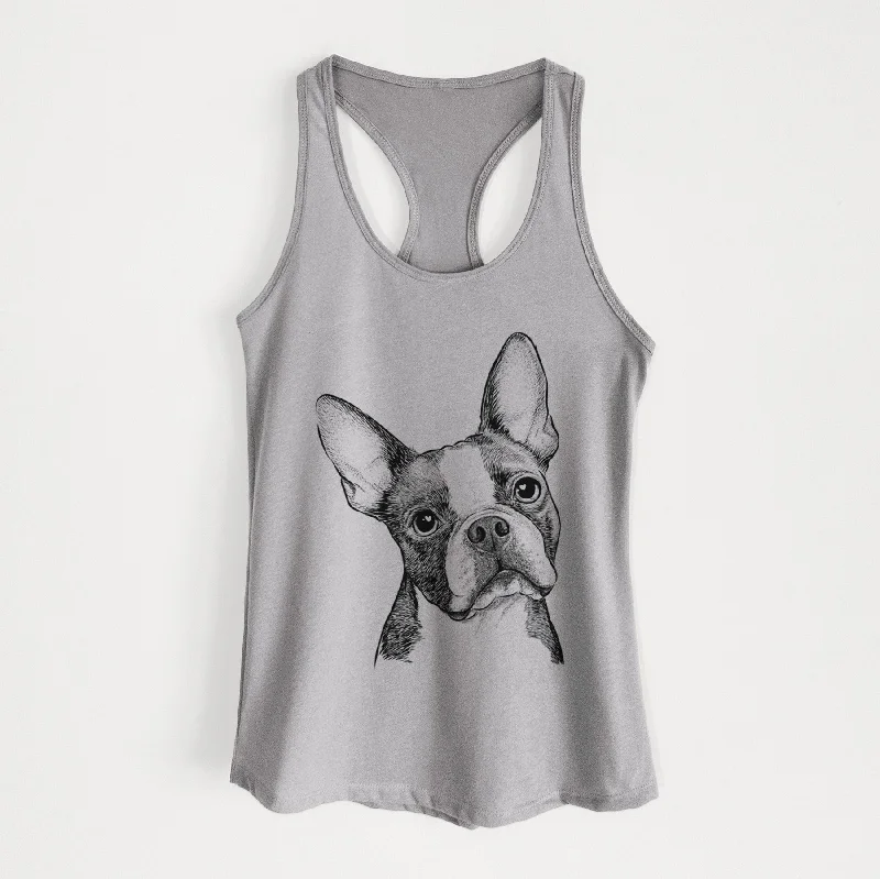 Dee Dee the Boston Terrier - Women's Racerback Tanktop cozy tank top
