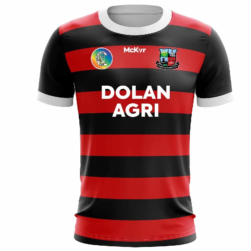 Mc Keever Cappataggle Camogie Home Jersey - Adult - Red/Black Player Fit Eco-Friendly Jersey Tee