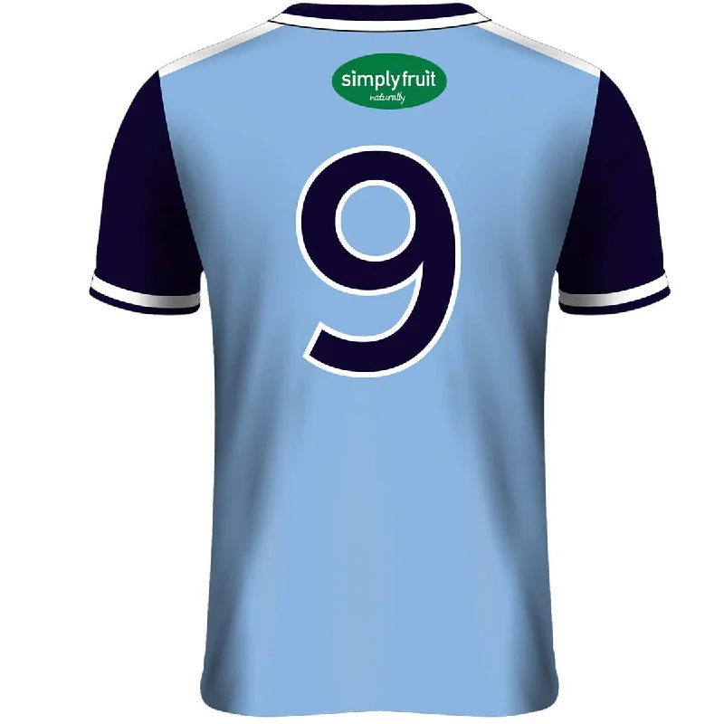 Mc Keever Ballyhegan Davitts Numbered Home Jersey - Adult - Blue Asymmetrical Jersey Blouse