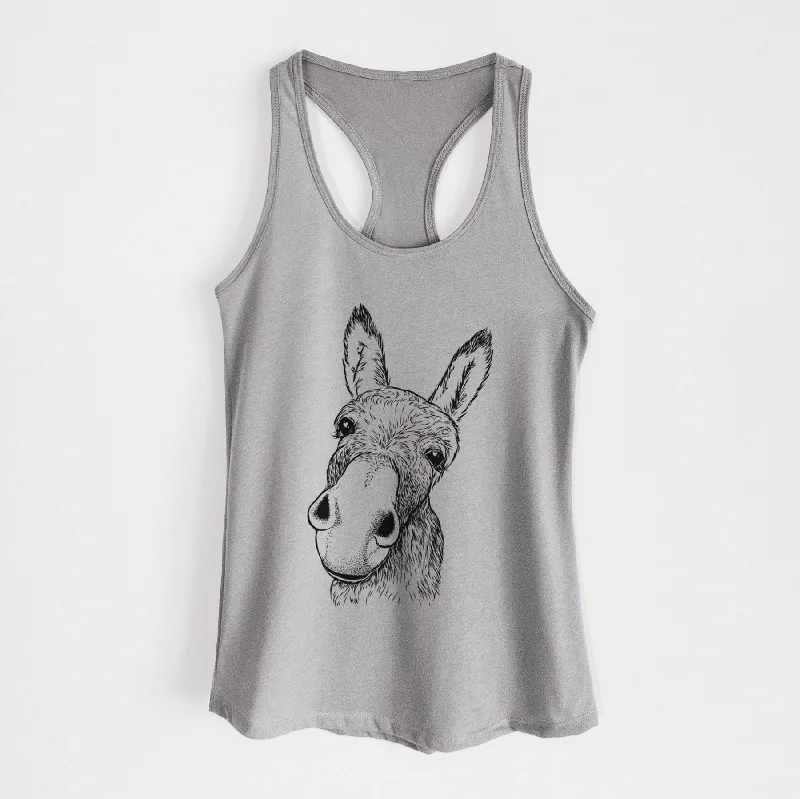 Jenny the Donkey - Women's Racerback Tanktop athletic tank top