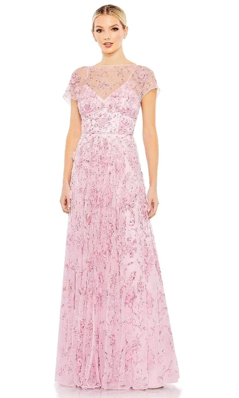 Mac Duggal 93685 - Cap Sleeve Illusion Sequin Dress Tunics Sale discount