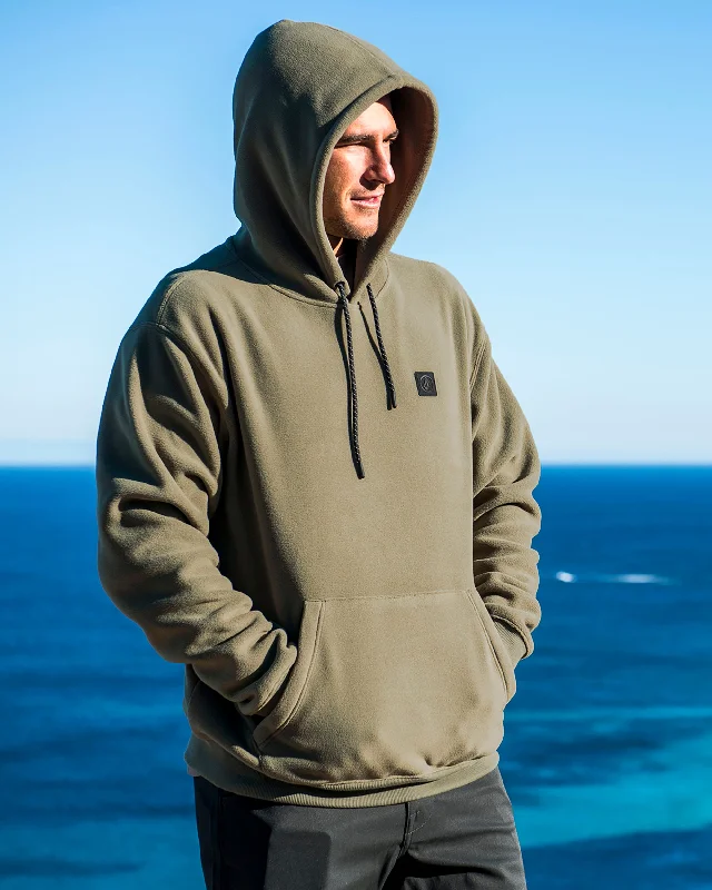 Second Trip Pullover Hoodie - Thyme Green Hoodie with Emblem Brand Identity