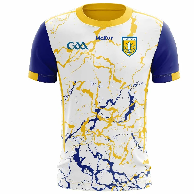 Mc Keever Na Fianna Dublin Training Jersey Design 1 - Adult - White Casual Jersey Blouse