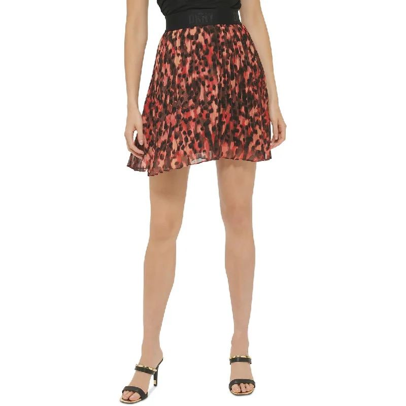 DKNY Womens Shutter Pleat Short Mini Skirt seamless skirt comfort