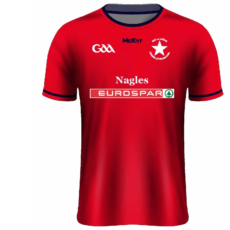 Mc Keever Bruff GAA, Limerick Goalkeeper Jersey - Adult - Red Player Fit Ash Gray Jersey Tee