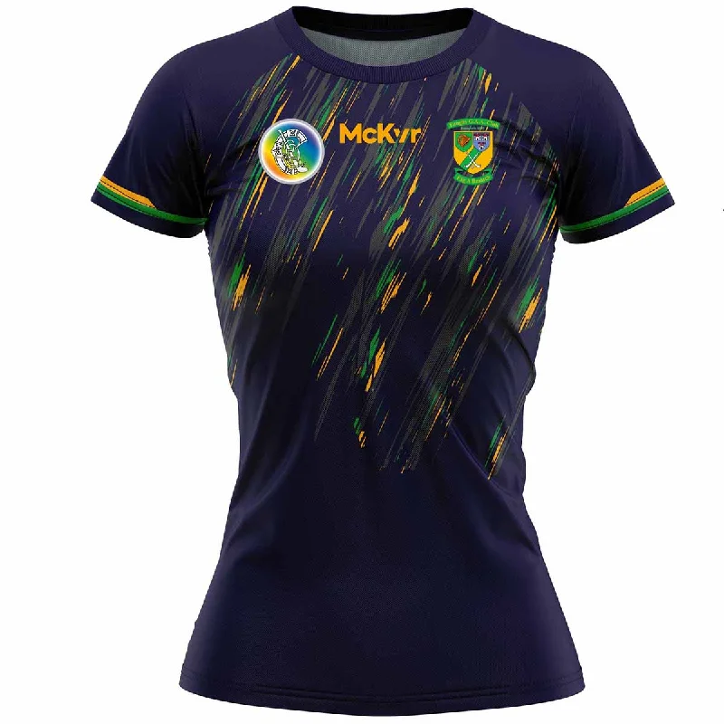 Mc Keever Faughs Camogie Training Jersey - Womens - Navy Design 4 Emerald Green Jersey Tee