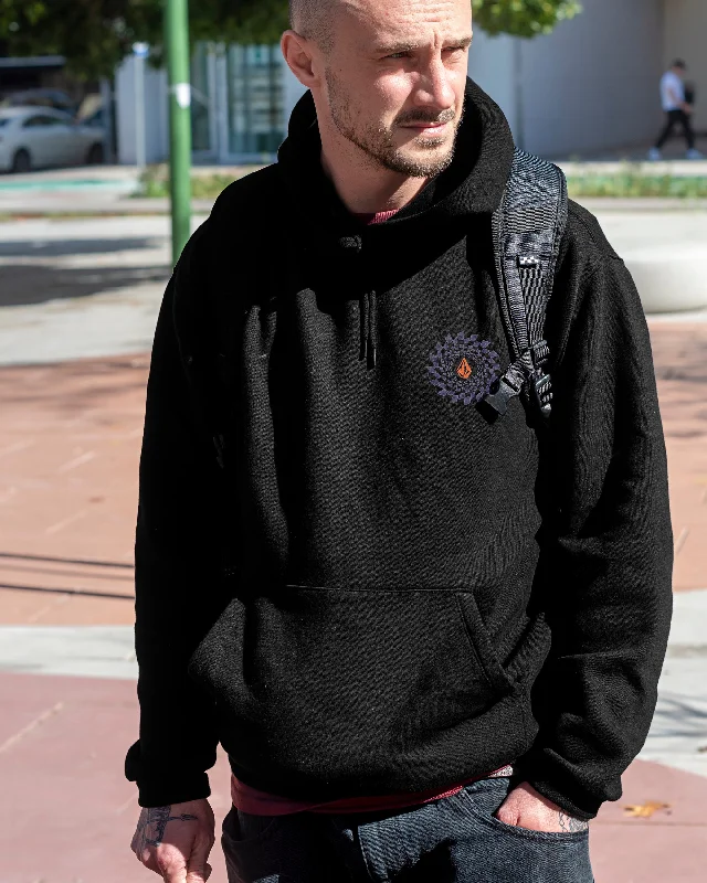 Watanite Pullover Hoodie - Black Hoodie with Fur Luxurious Winter