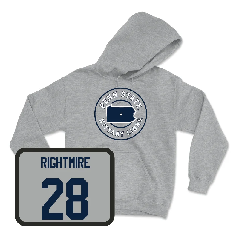 Sport Grey Women's Soccer State Hoodie - Ava Rightmire Hoodie with Stripes Bold Sporty