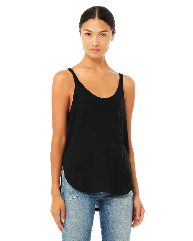 Bella + Canvas B8802 Ladies' Flowy Side Slit Tank lace back tank