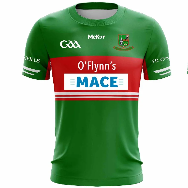 Mc Keever Fr O'Neills GAA Home Jersey - Adult - Green/Red High Neck Jersey Shirt