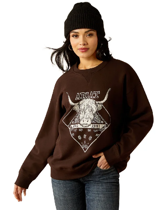 Women's Taurus Oversized Crew Sweatshirt Hoodie with Pocket Utility Practical