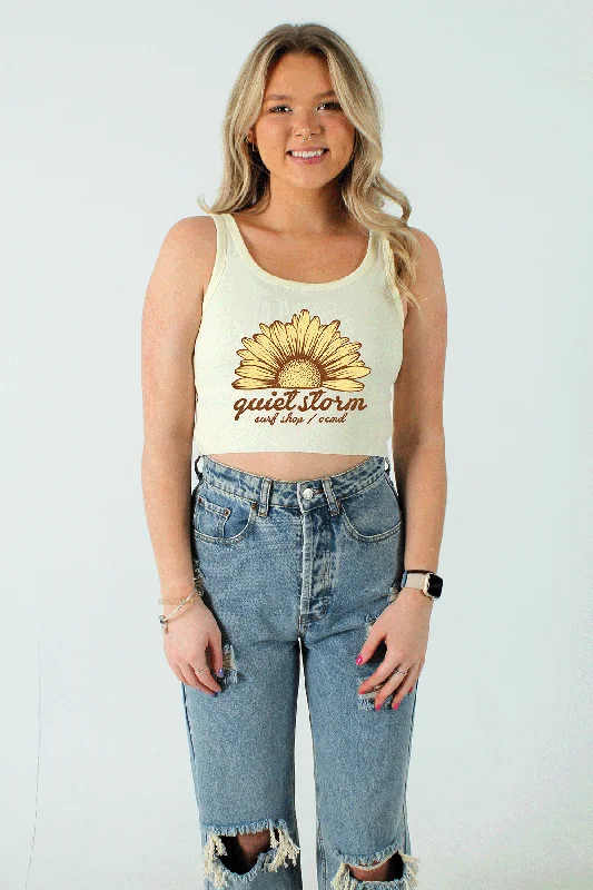 Quiet Storm Daisy Crop Tank Top stylish tank top